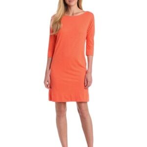 Lilly Pulitzer Cassie Slub Tango Orange Cotton Knit Dress